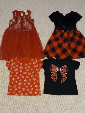 Girls  Red Sequin Tulle Party Dress Size 5 Bundle